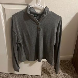 Gray Cropped Pullover